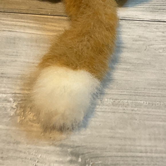 Vintage TY Collectible Stuffed Cat velvet Dress Pouncer Brown and Green - Picture 7 of 9